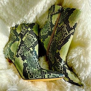 Nine West Snake Skin Booties